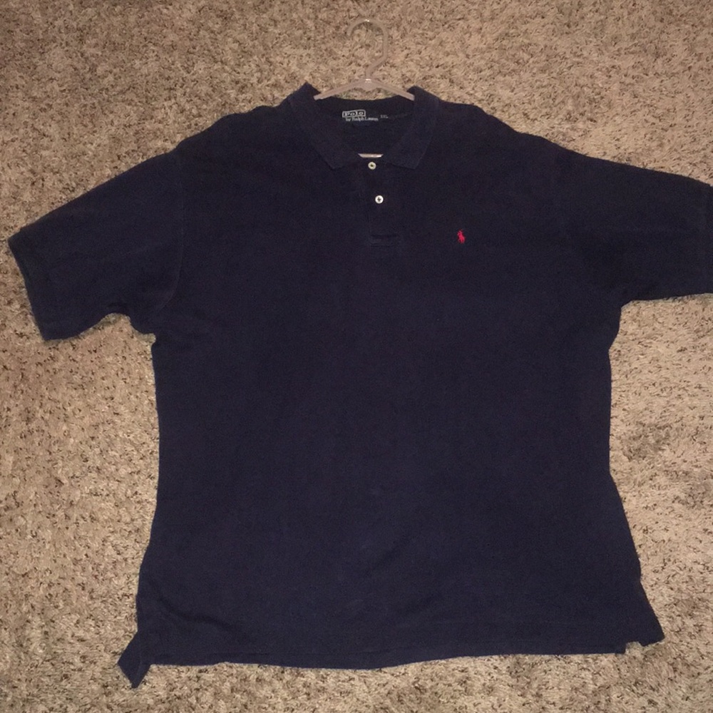 Men’s black polo shirt